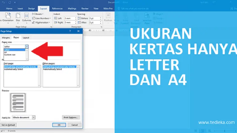 Cara Memunculkan Kembali Ukuran Kertas Di Microsoft Word Yang Hilang Tedi Eka