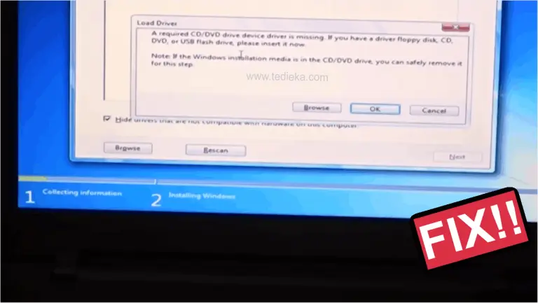 Cara Mengatasi Error Load Driver Saat Install Ulang Windows Fix Tedi Eka