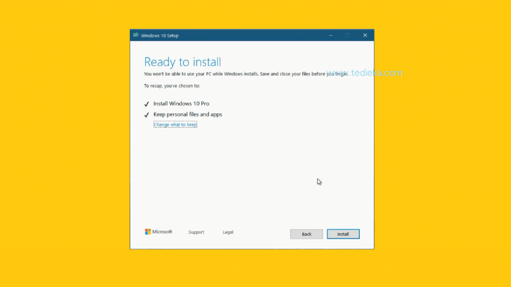 Update windows 10 via media creation tool