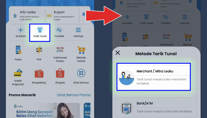 isaku tarik tunai - merchant mitra isaku