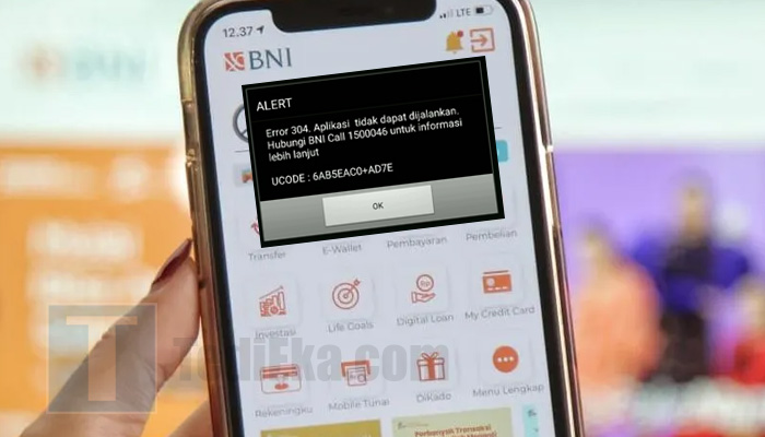 bni mobile banking error 304