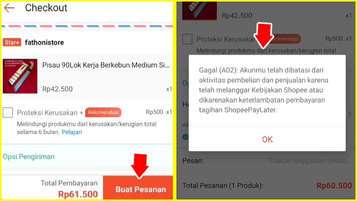 cara mengembalikan akun Shopee yang dibloking gagal a02