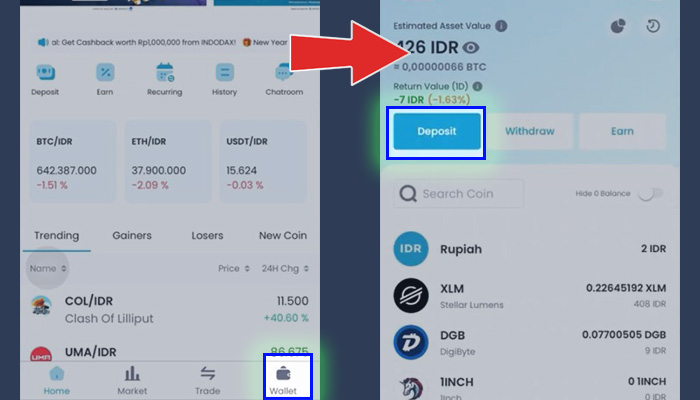 indodax wallet - deposit