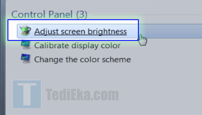 windows 7 adjust sreen brightness