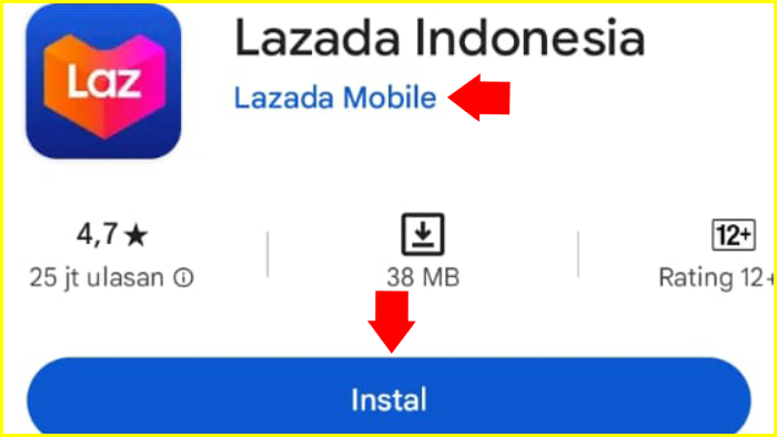 Miliki atau Akses Aplikasi Lazada