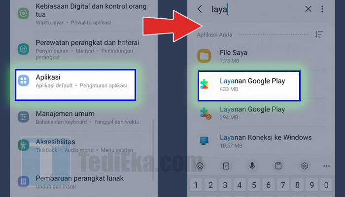 android pengaturan aplikasi - layanan google play