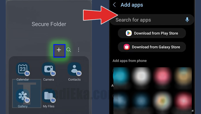 android samsung ikon plus secure folder - tambahkan aplikasi