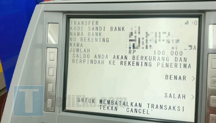 atm bca konfirmasi transfer ke rek bank lain