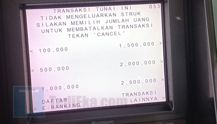 atm bca menu penarikan cepat