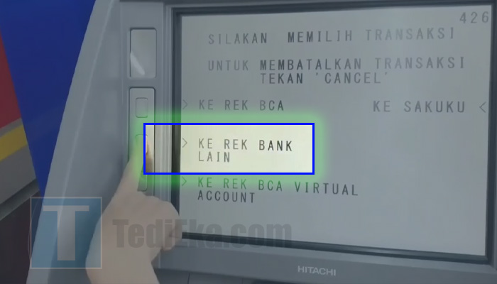 atm bca transfer ke rek bank lain