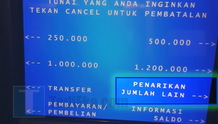 atm bersama penarikan jumlah lain