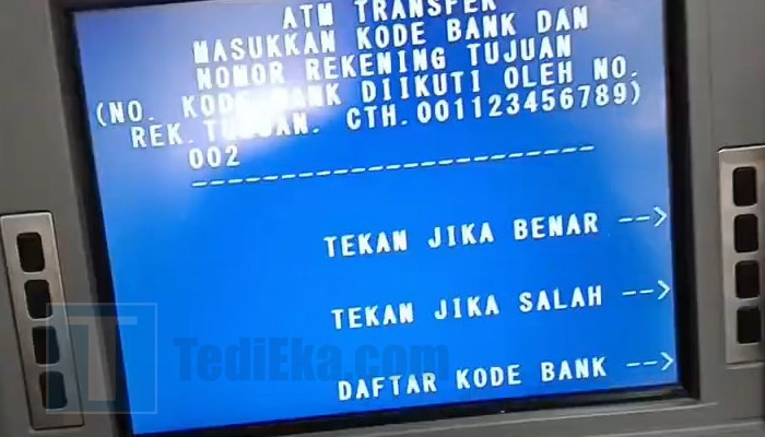 atm bri kode bri 002