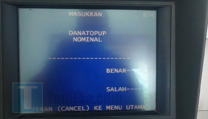 atm mandiri masukkan dana topup nominal