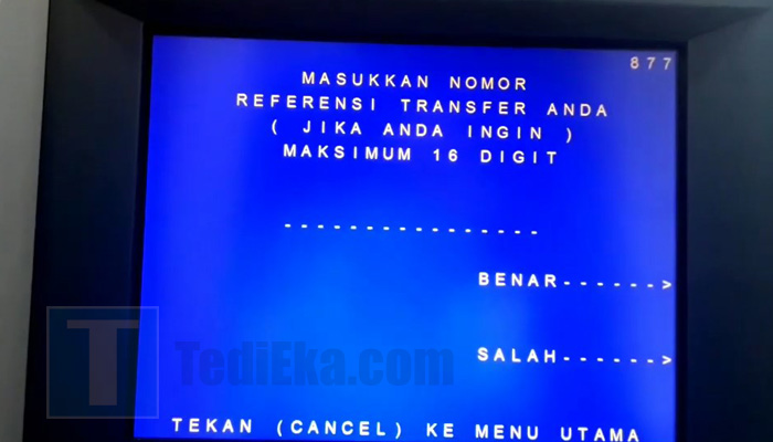 atm mandiri masukkan nomor referensi