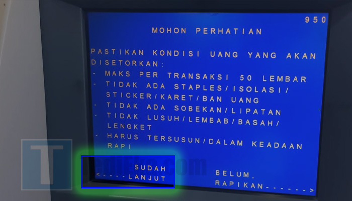 atm mandiri setor tunai aturan sudah lanjut