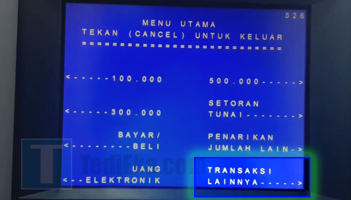 atm mandiri transaksi lainnya