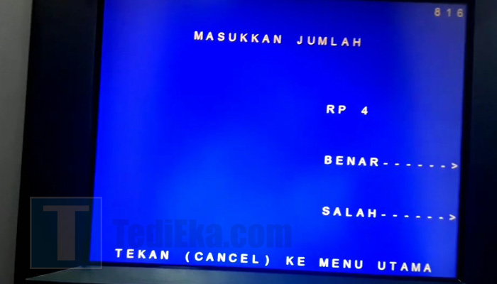 atm mandiri transfer masukkan jumlah