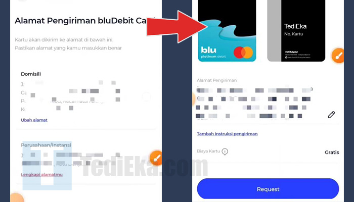 blu bca kartu alamat pengiriman - konfirmasi