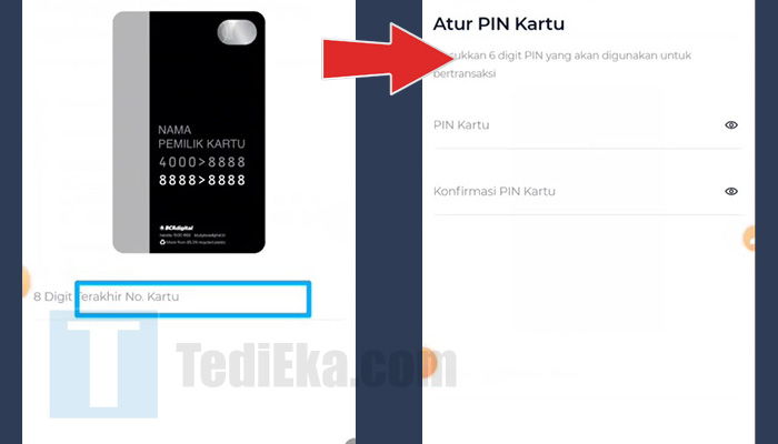 blu bca kartu masukkan 8 digit nomor terakhir kartu - atur pin kamu