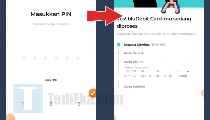 blu bca kartu pin - kartu debit sedang diproses