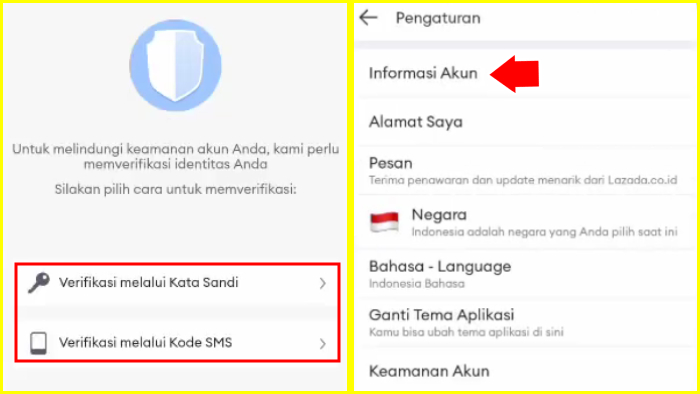 cara verifikasi identitas dari lazada