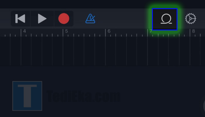 garageband ikon pita musik tambahkan lagu