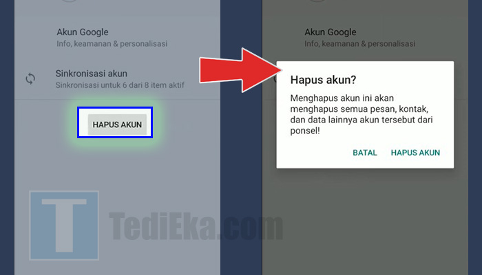 google play store hapus akun