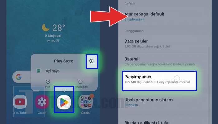 google play store ikon i - penyimpanan