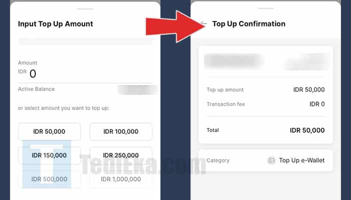jenius nominal top up e-wallet - konfirmasi top up