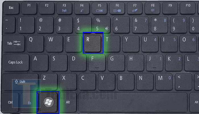 keyboard windows + R