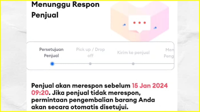 masa menunggu respon penjual