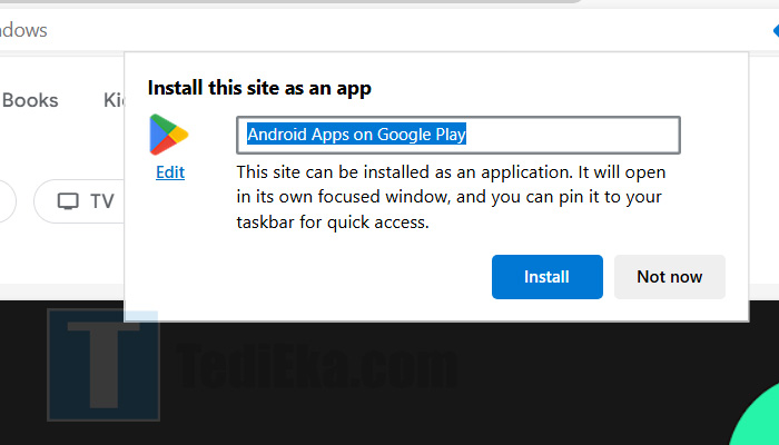 microsoft edge install this site as an app - install