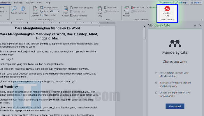 microsoft word references - mendeley reference manager