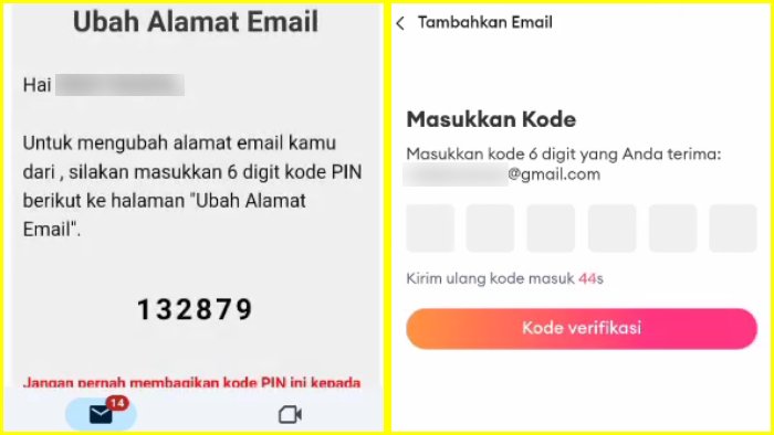 verifikasi email dengan kode verifikasi