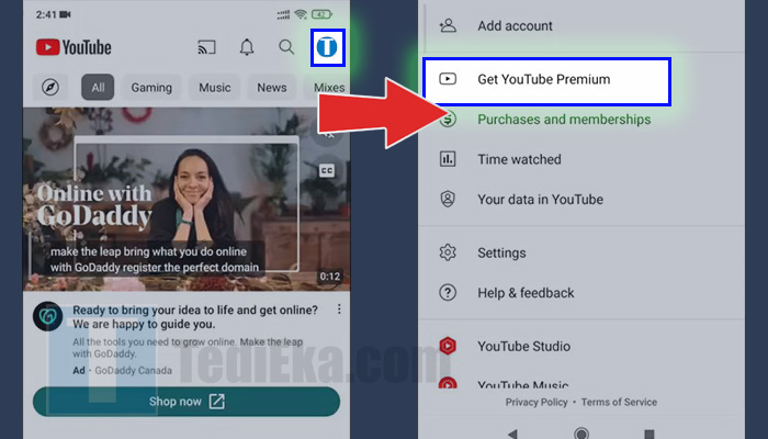 youtube profile foto - get youtube premium