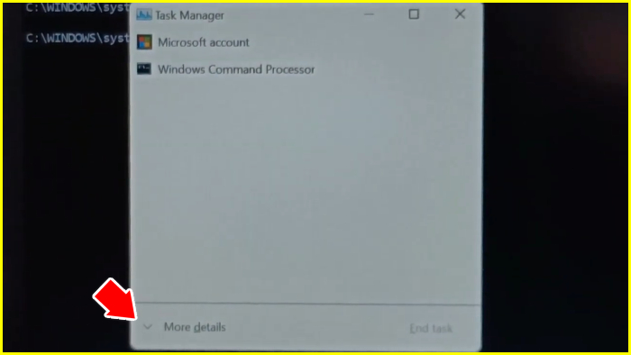 Memperbesar Jendela Task Manager