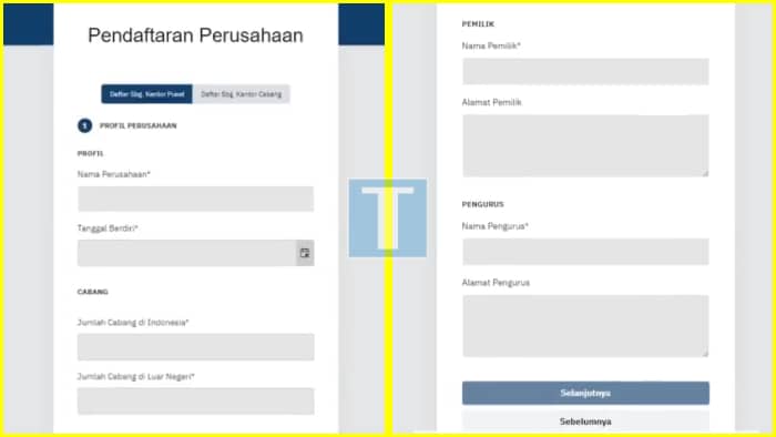 Mengisi data legal perusahaan buat lapor ketenagakerjaan online