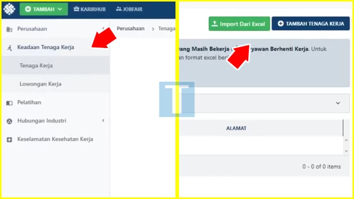 Menu Keadaan Tenaga Kerja