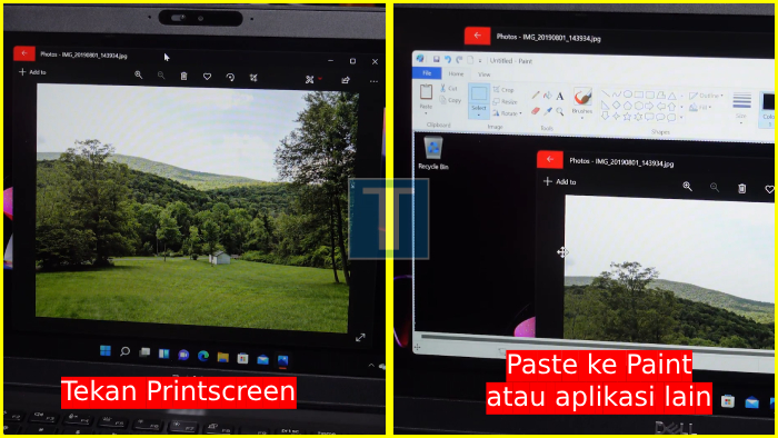 Tombol Print Screen dan Paste ke Aplikasi Seperti Paint