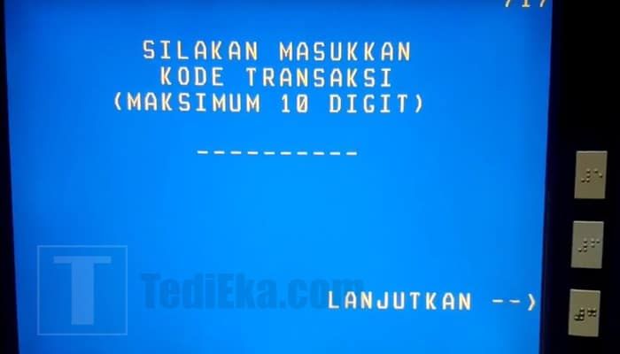 atm bni transaksi tanpa kartu masukkan kode transaksi