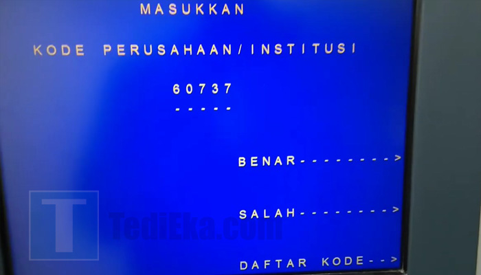 atm mandiri kode perusahaan gopay 60737