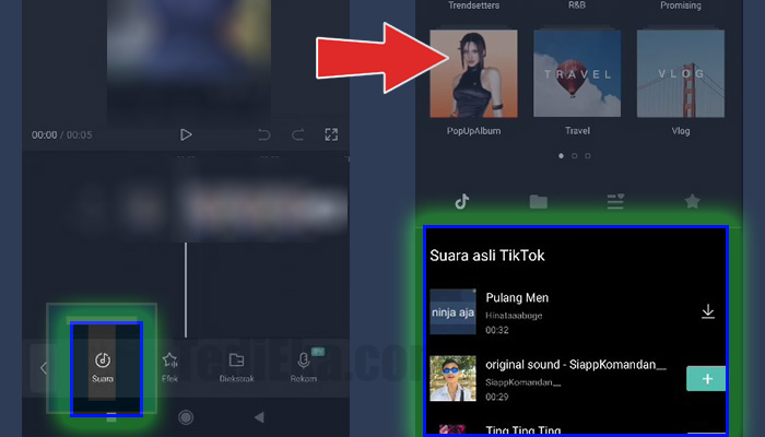 capcut suara - suara asli dari tiktok