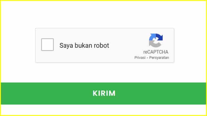 captcha dan tombol kirim halaman pengaduan