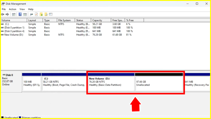 cara menambah kapasitas drive c windows 11 dengan Shrink Drive D