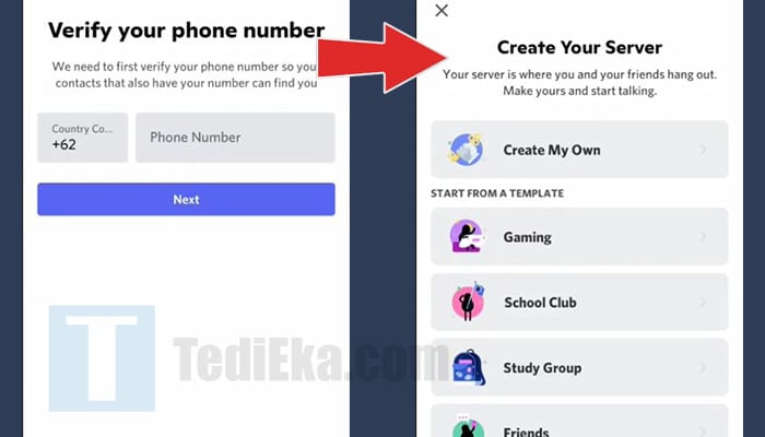 discord verify your phone number - create server