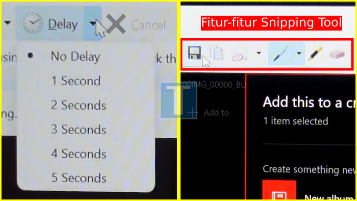 fitur-fitur snipping tool