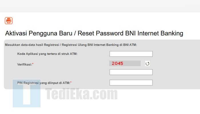 ibank bni aktivasi masukkan kode aplikasi dan pin