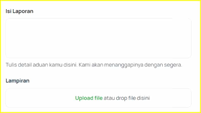 isi laporan dan lampiran pengaduan kemnaker