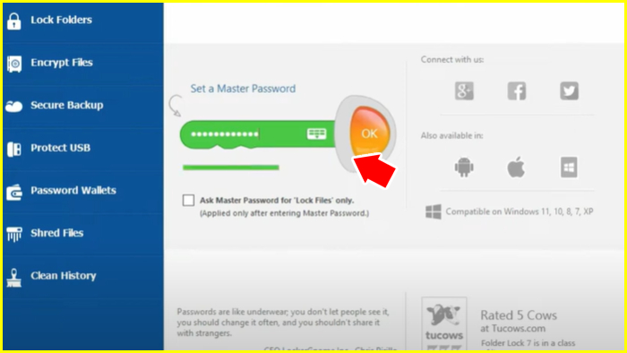 mengatur master password gilisoft