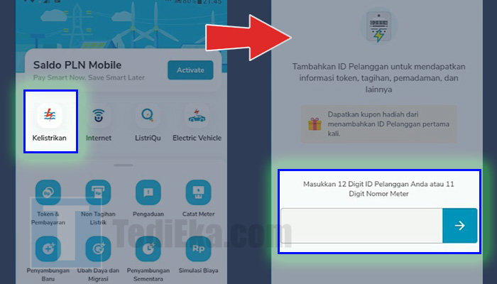 pln mobile kelistrikan - id pelanggan
